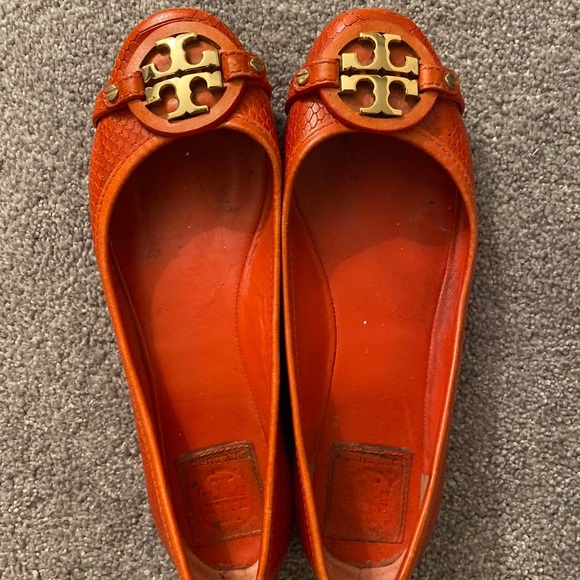 Tory Burch Red/Orange Ballet Flats - Picture 2 of 3